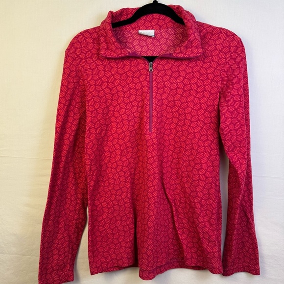 Columbia Women's Red Patterned Pull Over Size M - Picture 1 of 5